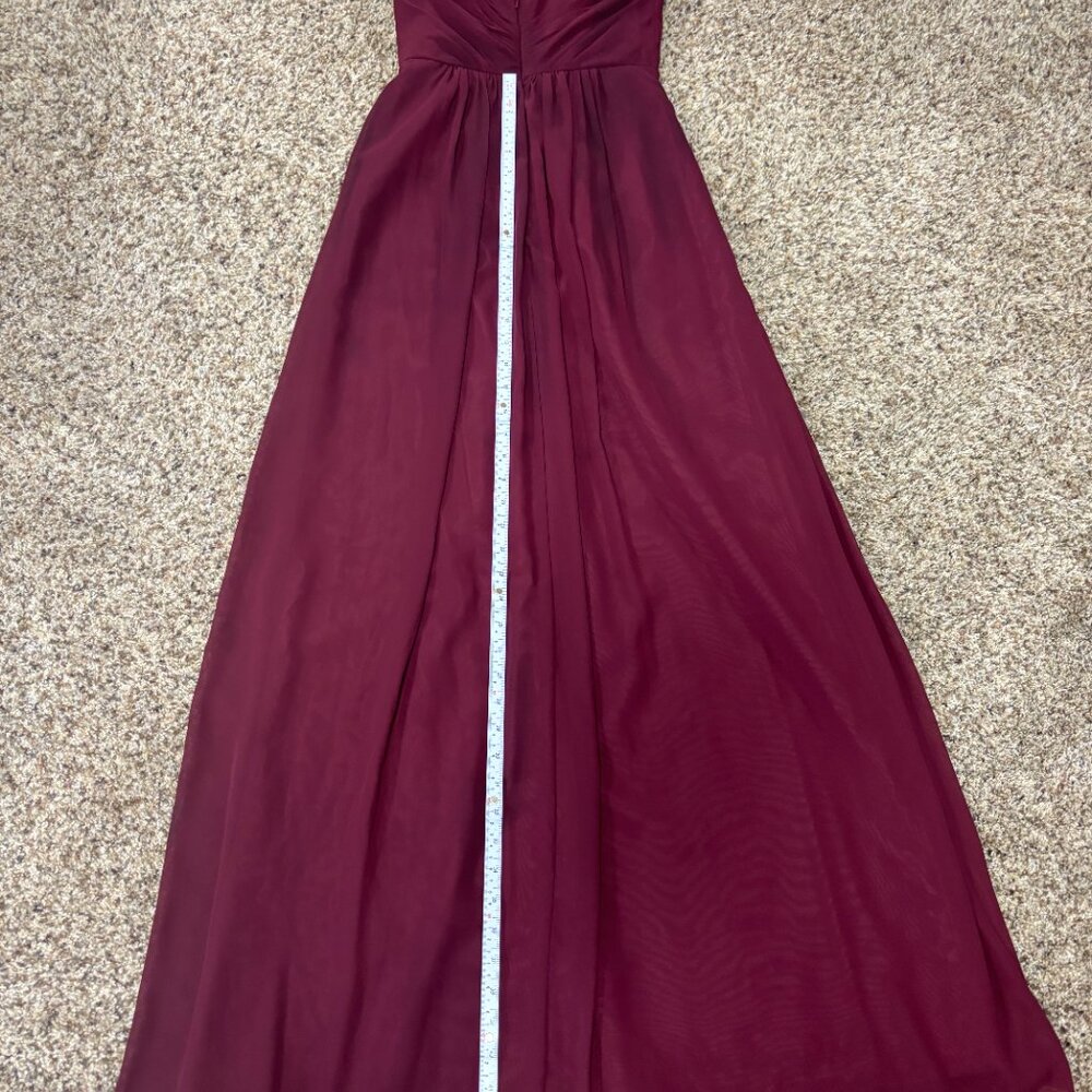 Bill Levkoff Bridesmaid Dress Wine Women's Size 4 - 1777 - Picture 5 of 8
